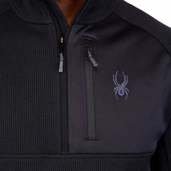 Men’s Gait Half Zip Black Jacket Spyder - Picture 4 of 11